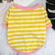 thumbnail image 1 of Xiao Hua Camiseta para perro y gato, camisetas transpirables para mascotas, sudadera para cachorro, ropa para perro, abrigos para perros pequeños, medianos y gatos, amarillo, XL, 1 of 4