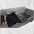 thumbnail image 6 of Outer Space Soft Flannel Fleece Blanket, Moon Astronaut on Universe with American Flag Milky Way Inspired Future Picture, Cozy Plush for Indoor and Outdoor Use, 50" x 70", Brown Blue, by Ambesonne, 6 of 6
