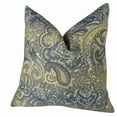 thumbnail image 5 of Thomas Collection Navy Cream Taupe Paisley Throw Pillow For Sofa - 11083, 5 of 5