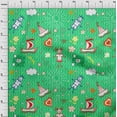 thumbnail image 4 of oneOone Rayon Sea Green Fabric Kids Fabric For Sewing Printed Craft Fabric By The Yard 56 Inch Wide, 4 of 4