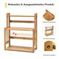 thumbnail image 6 of Giantex 3-Tier Bamboo Spice Rack, Countertop Storage Organizer for Kitchen and Bathroom, Spice Bottle Jars Holder with Adjustable Shelf (Natural), 6 of 10