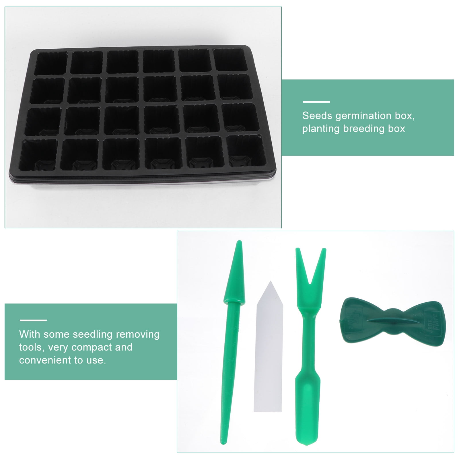 UPOUART 3-Pack Germination Starter Trays for , Assorted Colors Plant Growing Kit, Garden Seed Propagation Box