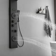 thumbnail image 2 of 5-Jet Rainfall Shower Panel System with Rainfall Waterfall Shower Head and Shower Wand With LED Light in Stainless Steel, 2 of 16