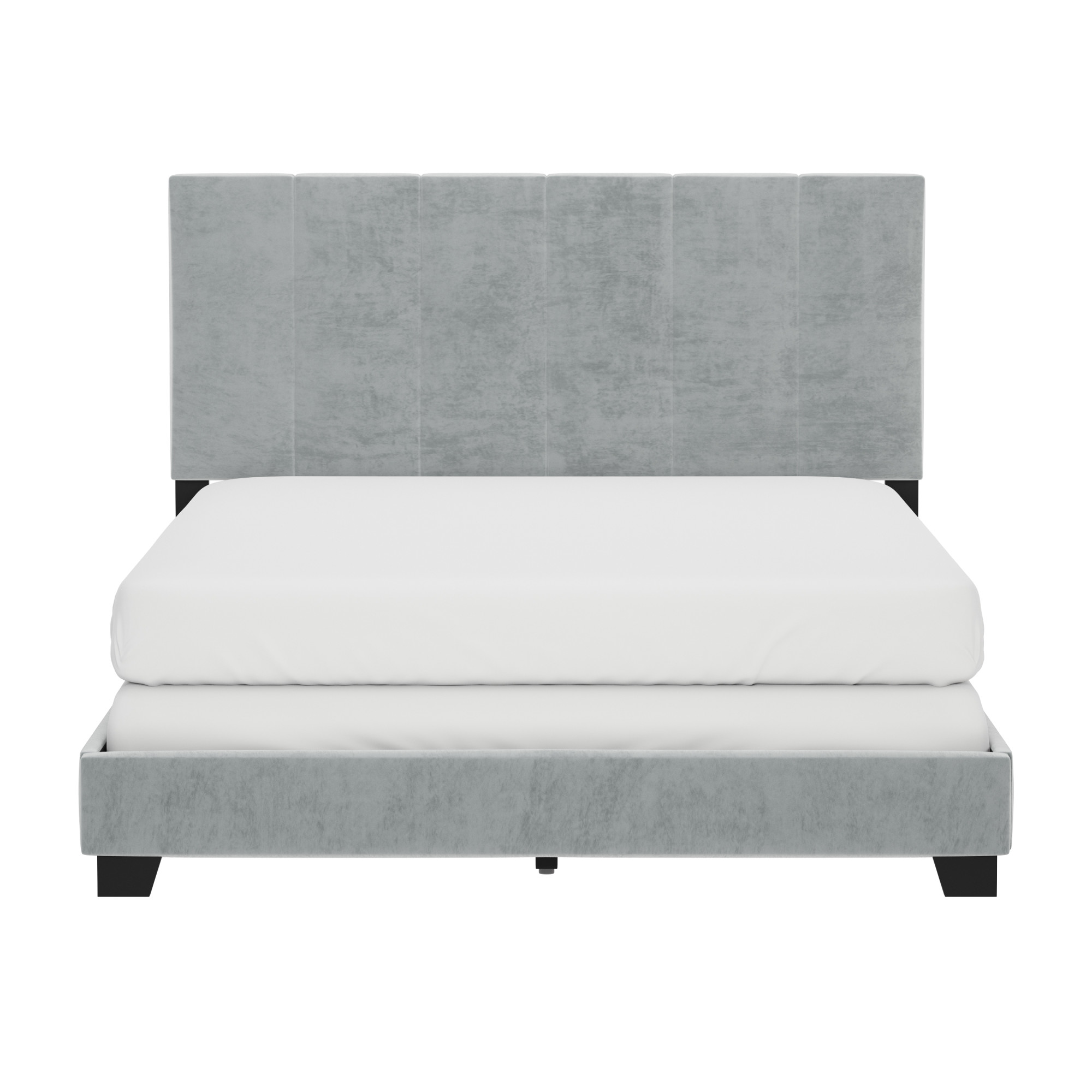 Reece Channel Stitched Upholstered Full Bed, Platinum Grey, by Hillsdale Living Essentials - image 3 of 17