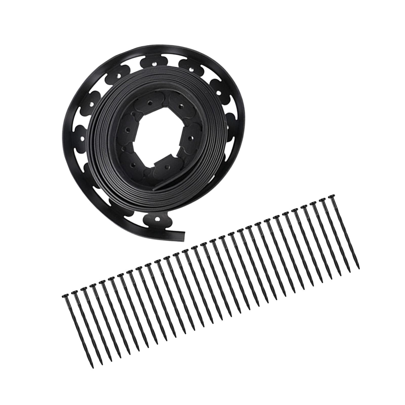 Landscaping Edging Garden Edging Coil Garden Landscape Edging Borders for Lawn Landscaping 10cm Black