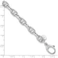 thumbnail image 2 of Sterling Silver Jbsp's Rhodium-Plated Polished Fancy Link Bracelet (8 X 5.42) Made In Italy, 2 of 5