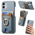 thumbnail image 1 of Case for FOXDOCK iPhone 12 Mini , Leather, Bear Ring, Card Holder, 1 of 4