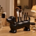 thumbnail image 5 of Dachshund Toothbrush Holder Organizer Base, Cute Resin Stand for Toothpaste and Makeup Brushes, Bathroom Countertop Storage, 5 of 6