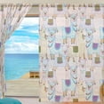 thumbnail image 3 of FREEAMG Cute Animal Alpaca Llamas Sheer Curtains Window Voile Panels Drapes Tulle Curtains Semi Sheer Curtains 78 Inches Long for Living Room Bedroom, Set of 2, 3 of 4
