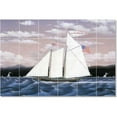 thumbnail image 1 of Ceramic Tile Mural-James Bard Ships Tile Mural Commercial Remodeling. 48" w x 32" h using (24) 8 x 8 ceramic tiles, 1 of 3