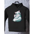 thumbnail image 3 of Panda Mom And Cub Hoodie Toddler -Image by Shutterstock,  5 Toddler, 3 of 4