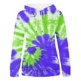 thumbnail image 3 of Jsaierl Women's Hoodies Plus Size Tie Dye Print Hooded Sweatshirts Athletic Pullover Workout Long Sleeve Top Hoodie Womens Hoodies Under $20, 3 of 3