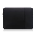 thumbnail image 1 of PRAETER 11'' Laptop Liner Bag, Upgrade Suede Computer Notebook Case Sleeve Bag, Waterproof Polyester Fiber Vertical Protective Cover Bag With Pocket, Black, 1 of 19