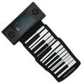 thumbnail image 3 of Soft Keyboard Piano Roll Up Piano 61 Key Silicone Rechargeable Digital Piano Dual  Speakers With Metronome Function 100-240V, 3 of 8