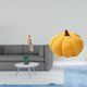thumbnail image 2 of Escultura de calabaza de María, obra de arte decorativa de resina, figura de María, cojín de peluche para sofá, almohada de Hallow, 2 of 8