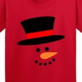 thumbnail image 4 of Inktastic Snowman with Top Hat and Carrot Nose Youth T-Shirt, 4 of 5
