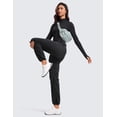 thumbnail image 3 of CRZ YOGA Lightweight Straight Leg Workout Pants for Women 28" Ruched Athletic Joggers with Pockets, 3 of 5