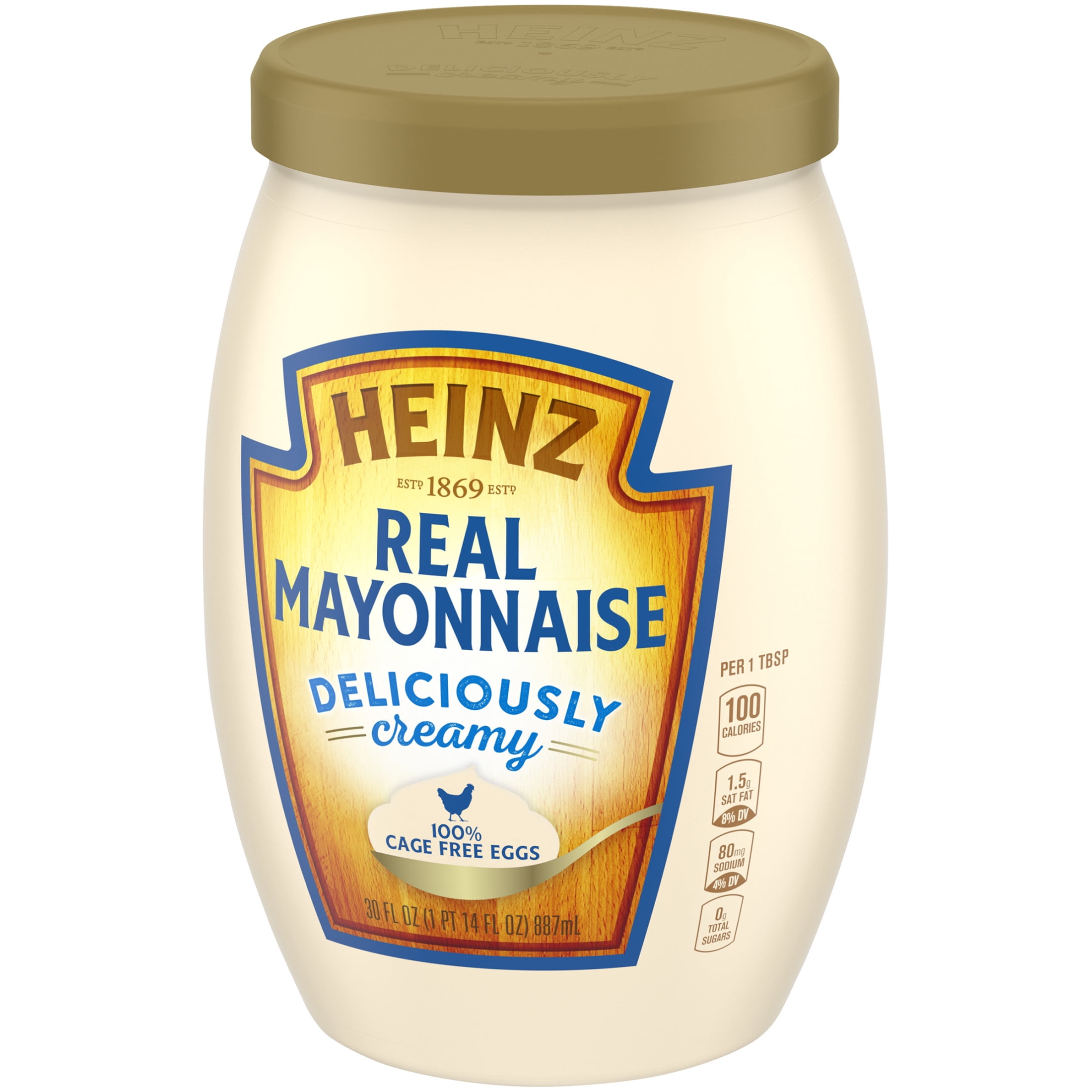 Heinz Deliciously Creamy Real Mayonnaise, 30 fl oz Jar