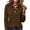 Brown, variant on Polo Shirts For Women Lapel Collar 3 Buttons Long Sleeve Tops Loose Fit Button Down Breathable Golf Shirts Casual Athletic Dry Fit T-Shirt