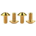 thumbnail image 3 of Wanyifa Titanium Bolts M6 x 12 15 20mm Umbrella Head T30 Torx Screw for Bicycle,M6 x 12 mm,Gold,4 Pcs, 3 of 8