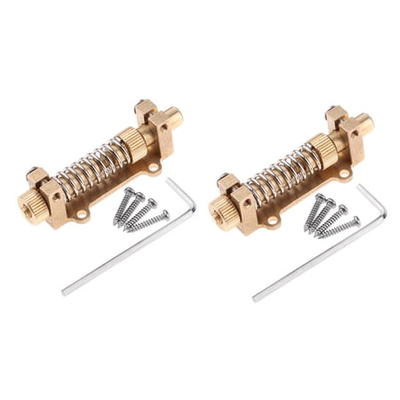 2x Brass Electric Guitar olo Stabilizer Stopper with Screws Wrench, Golden