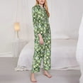 thumbnail image 3 of Daiia Cute Frog for Women's Long-Sleeved Pajama Set – Soft & Comfortable Sleepwear Button-Up Pajamas Cozy Lounge Wear-Medium, 3 of 7