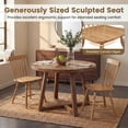 thumbnail image 6 of ELLEGNT 2 PCS Curved Spindle Back Windsor Chairs - Turned Legs, Dining Chairs for Living Room Natural, 6 of 8