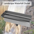 thumbnail image 4 of 304 Stainless Steel Pool Waterfall Spillway, 35.4 Inch Pond Fountain Water Feature Spout, App Control, LED Light, for Swimming Pool, Garden Decor, 4 of 7