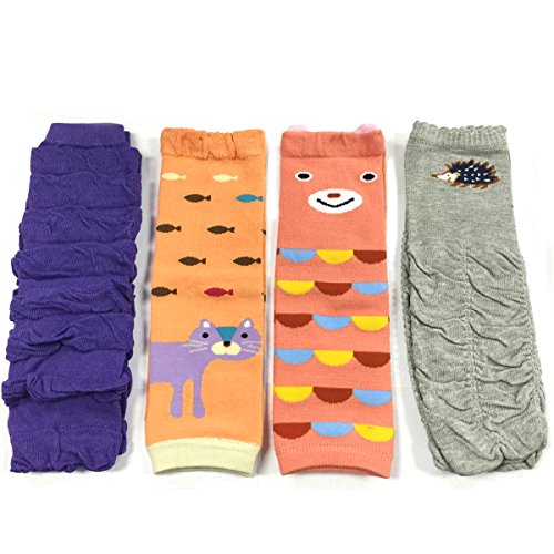 ALLYDREW 4 Pack Baby Leg Warmer Set & Toddler Leg Warmer Set for Boys