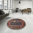 thumbnail image 3 of Ahgly Company Indoor Square Traditional Dark Almond Brown Persian Area Rugs, 7' Square, 3 of 6