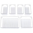 thumbnail image 1 of Organizadores de cajones de 6 piezas, bandejas para bolígrafos, cajas de almacenamiento de plástico para oficina, dormitorio, cocina (transparente) Namotu MZQ-0081, 1 of 1