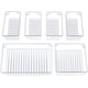 thumbnail image 1 of Organizadores de cajones de 6 piezas, bandejas para bolígrafos, cajas de almacenamiento de plástico para oficina, dormitorio, cocina (transparente) Xemadio MZQ-0081, 1 of 9