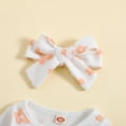 thumbnail image 4 of Weebloom Baby Sleepwear Toddler Long Sleeve Floral Prints Romper Jumpsuit Kinds Fall Winter Clothes Rompers,White 3-6 Months, 4 of 8