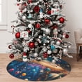 thumbnail image 5 of Sikiie Colorful Planet Universe 30-48 inches {designName} Print Christmas Tree Skirt Snowman Xmas Tree Skirt with Edge Christmas Decorations for Holiday Party, 5 of 7