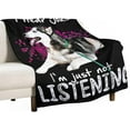 thumbnail image 4 of Husky Dog Blanket Husky Gifts for Girls Women Men Funny Husky Throw Blanket for Kids Adults Soft Warm Cozy Fleece Blanket for Couch Sofa \u200bBed 40"x50", 4 of 6