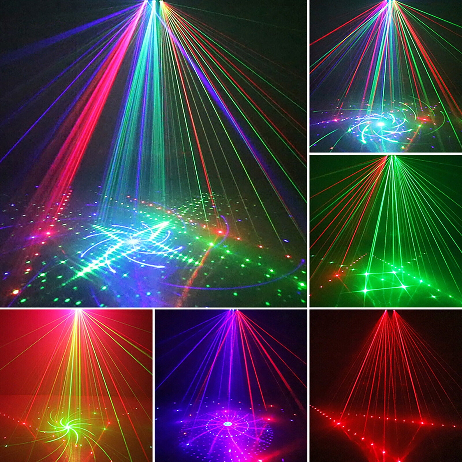 TFCFL Proffessional 21 Eyes RGB LED Laser Beam Scanner Projector DJ Party Stage Laser Light Show DMX Remote Control