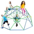 thumbnail image 2 of SMkidsport 10FT Climbing Dome with Swing, 800lb Capacity Rust & UV-Resistant  Jungle Gym for Backyard, School, Kindergarten, Kids Playground Set, 2 of 8