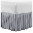 thumbnail image 4 of Home Soft Things Diamond Flannel Pleated Bed Skirt, Grey, King (78" x 80" + 18"), 4 of 6