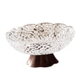 thumbnail image 3 of Elegante frutero de pedestal de estilo moderno con bandeja de drenaje para frutas y dulces. L Blanco claro, 3 of 9