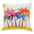thumbnail image 2 of Outdoor Decor Summer Fun Palm Trees Decorative Pillow 16 x 16 in Multi, 2 of 3