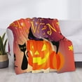 thumbnail image 3 of Yiaed Halloween Print Blanket Throw Blanket Soft Cozy Flannel Blanket for Home Bed Sofa Couch Chair-50"x40", 3 of 6