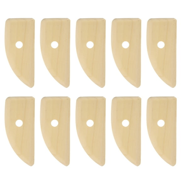 10pcs Pottery Ribs 12cm x 5.2cm Wooden Clay Ceramic Sculpting Tools for Finishing Shaping and Smoothing Removing Finger Marks