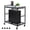 Black, variant on Black Metal 2 Tier Rolling Computer Tower Stand Under Desk For Home Office