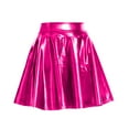 thumbnail image 3 of MSJUHEG Leather Skirt Skirts for Women Pink Dress for Women Mini Skirt Maxi Skirt PU Hot Pink M, 3 of 5
