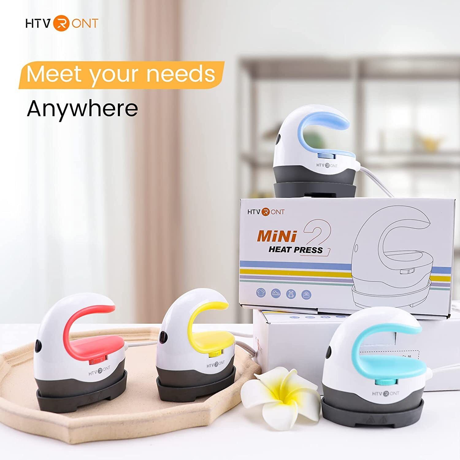 HTVRONT 2nd Green Heat Press Machine Portable Press Machine Iron Press for T-Shirt Heating Transfer