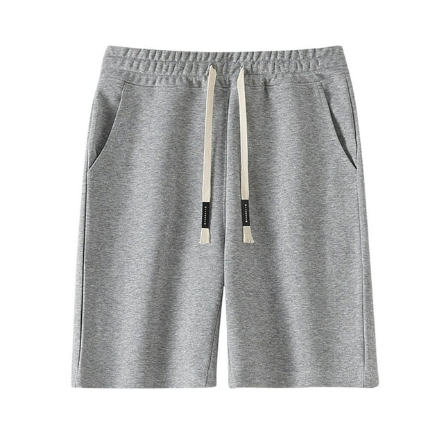 Timegard Mens Shorts Plus Size Summer Drawstring Elastic Waist Casual Solid Color Shorts with Pockets
