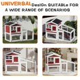 thumbnail image 4 of Kojooin 2-Tier Rabbit Hutch, 54 in Wooden Bunny Cage with Non-Slip Ramp, Removable Tray and Weatherproof Roof, 4 of 7