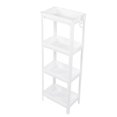 thumbnail image 1 of Storage Cart, Plastic Freestanding Bathroom Tower Shelf With Large Storage Space, Sturdy Design, And Stylish White Exterior, Multifunctional Organizer For Living Room, Bedroom, 1 of 8