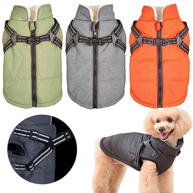 Aosijia Dogs Vest Coat Waterproof Reflective High Collar Pet Puppy