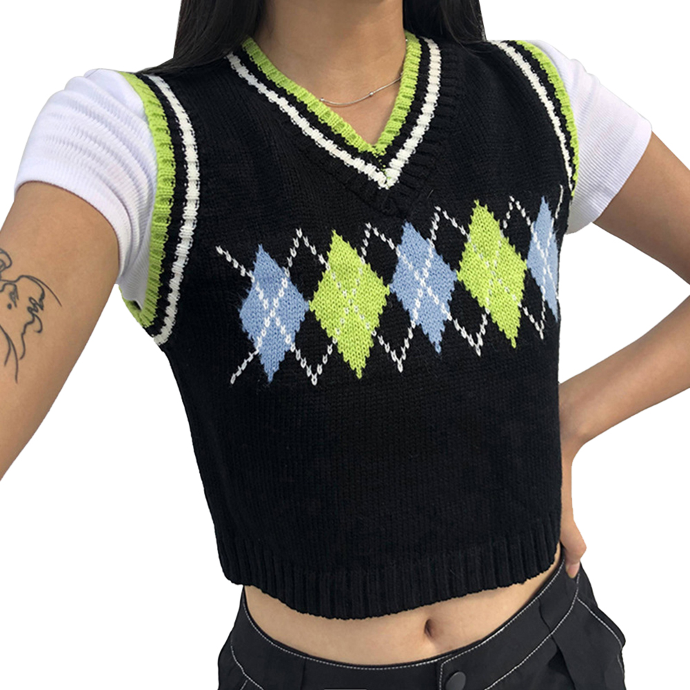 fartey Womens V-Neck T-Shirts Sleeveless Printing Tank Tops Zipper Loose Fit Pullover Summer Streetwear